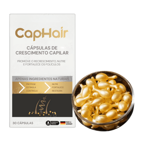 CapHair - Cápsulas para Queda de Cabelo - Mania das CoisasCapHair - Cápsulas para Queda de CabeloMania das Coisas