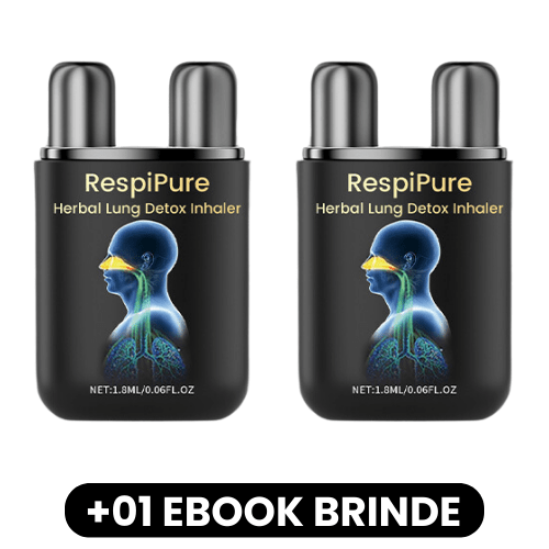 RespiPure - Inalador de Desintoxicação Pulmonar - Mania das CoisasRespiPure - Inalador de Desintoxicação PulmonarMania das Coisas